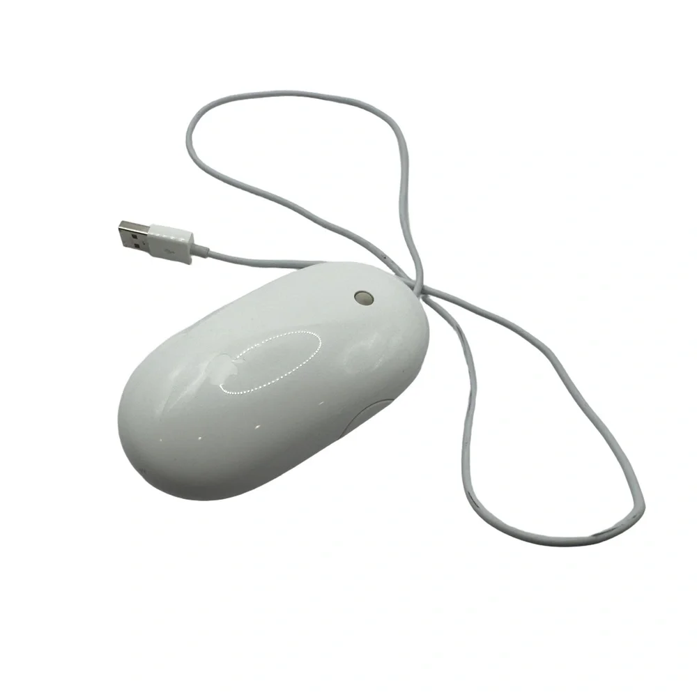 Apple Mighty Mouse Wired USB Optical Scroll EMC 2058 Computer Mouse A1152